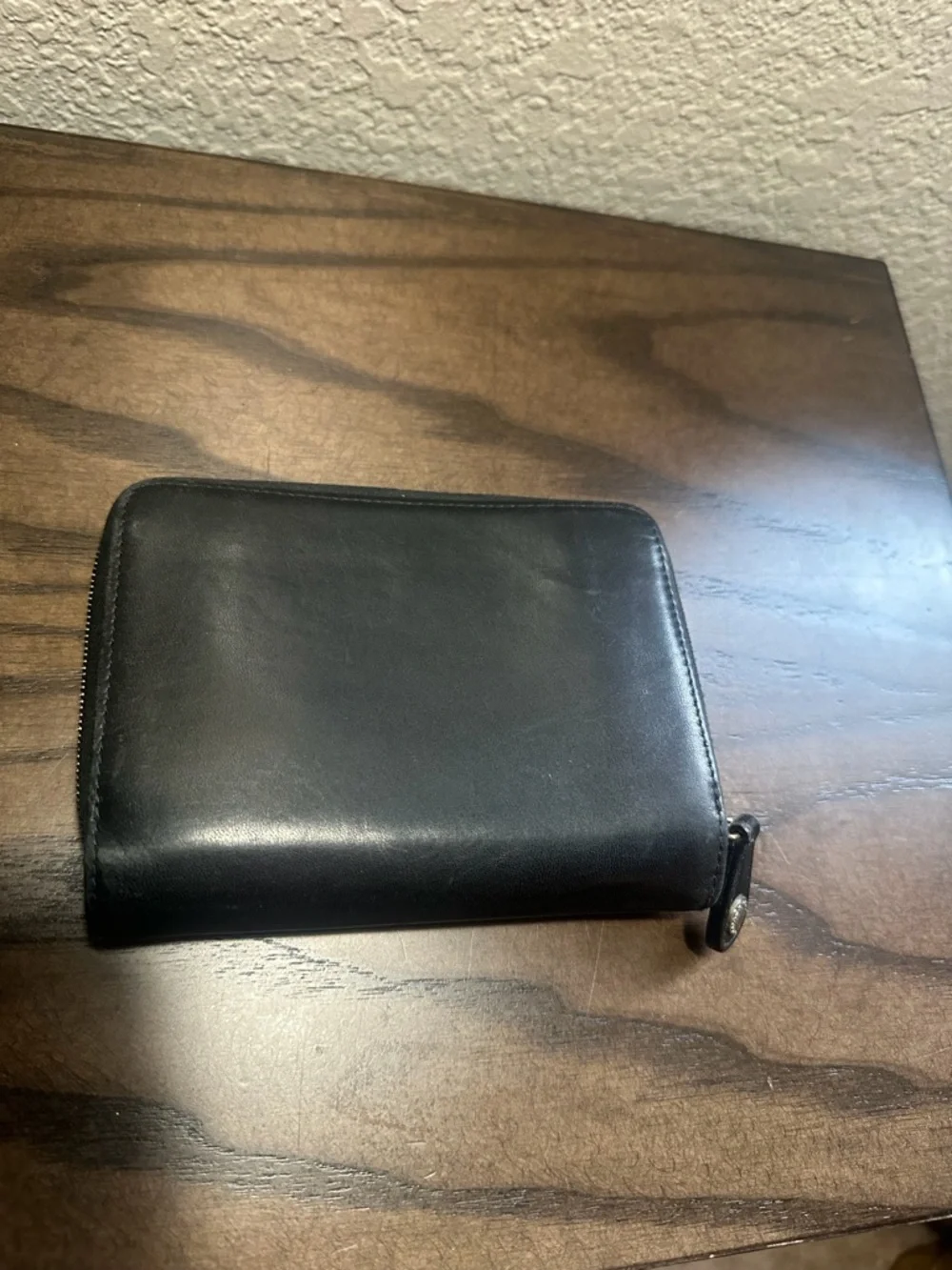 Coach Black Vintage Smooth Leather Zip Around Wallet - Picture 3 of 5